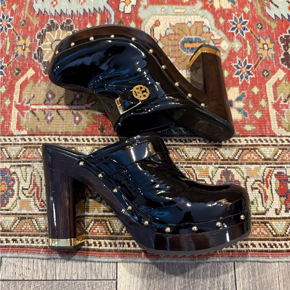 Tory Burch Patent Leather Clogs